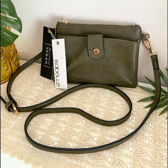 Isabelle Handbags - Isabelle Vegan Olive Crossbody Purse